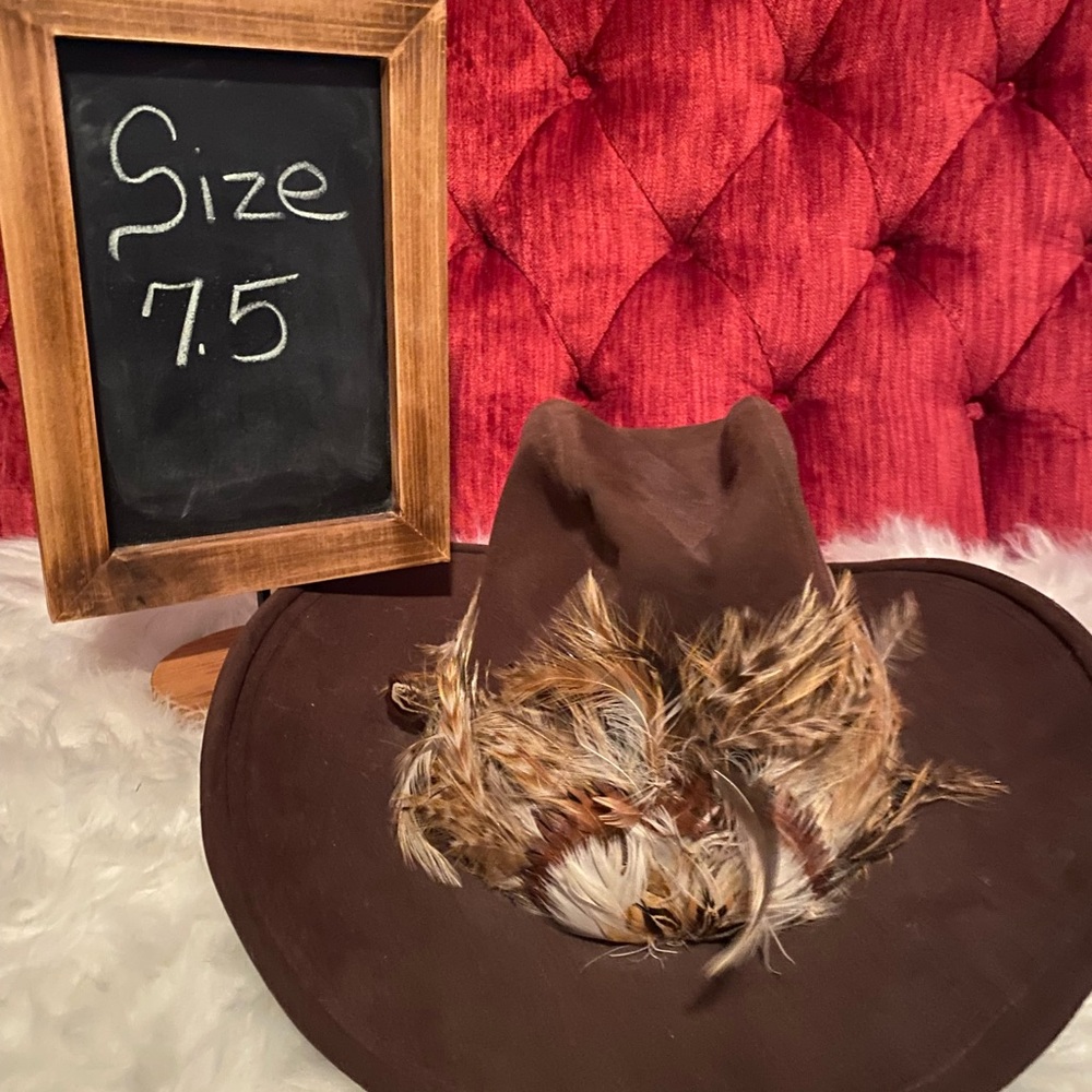 Mens Fedora Style Hat Size 7.5